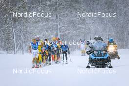 02.04.2022, Setermoen-Bardufoss, Norway (NOR): Emma Ribom (SWE), Ida Dahl (SWE), Ebba Andersson (SWE), (l-r) - Visma Ski Classics Reistadlopet, Setermoen-Bardufoss (NOR). www.nordicfocus.com. © Manzoni/NordicFocus. Every downloaded picture is fee-liable.