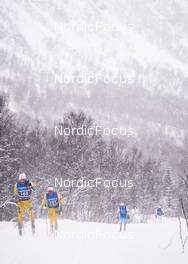 02.04.2022, Setermoen-Bardufoss, Norway (NOR): Mikael Gunnulfsen (NOR), Chris Jespersen (NOR), (l-r) - Visma Ski Classics Reistadlopet, Setermoen-Bardufoss (NOR). www.nordicfocus.com. © Osth/NordicFocus. Every downloaded picture is fee-liable.