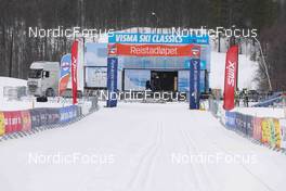 01.04.2022, Setermoen-Bardufoss, Norway (NOR): Event Feature: Overview over the finisharea - Visma Ski Classics Reistadlopet, Setermoen-Bardufoss (NOR). www.nordicfocus.com. © Manzoni/NordicFocus. Every downloaded picture is fee-liable.