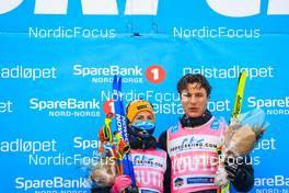 02.04.2022, Setermoen-Bardufoss, Norway (NOR): Ida Dahl (SWE), Max Novak (SWE), (l-r) - Visma Ski Classics Reistadlopet, Setermoen-Bardufoss (NOR). www.nordicfocus.com. © Manzoni/NordicFocus. Every downloaded picture is fee-liable.