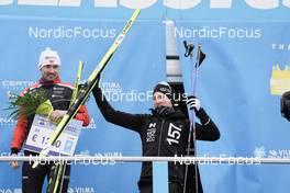 09.04.2022, Levi, Finland (FIN): Andreas Nygaard (NOR), Emil Persson (SWE), (l-r) - Visma Ski Classics Yllaes-Levi, Levi (FIN). www.nordicfocus.com. © Manzoni/NordicFocus. Every downloaded picture is fee-liable.