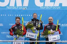 09.04.2022, Levi, Finland (FIN): Johan Hoel (NOR), Emil Persson (SWE), Andreas Nygaard (NOR), (l-r) - Visma Ski Classics Yllaes-Levi, Levi (FIN). www.nordicfocus.com. © Manzoni/NordicFocus. Every downloaded picture is fee-liable.