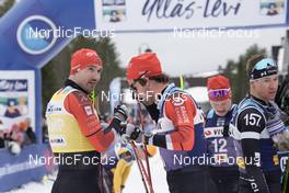 09.04.2022, Levi, Finland (FIN): Andreas Nygaard (NOR), Johan Hoel (NOR), Emil Persson (SWE), (l-r) - Visma Ski Classics Yllaes-Levi, Levi (FIN). www.nordicfocus.com. © Manzoni/NordicFocus. Every downloaded picture is fee-liable.