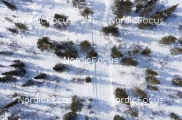 08.04.2022, Levi, Finland (FIN): Event Feature: Overview over the startarea in Yllasjaervi - Visma Ski Classics Yllaes-Levi, Levi (FIN). www.nordicfocus.com. © Manzoni/NordicFocus. Every downloaded picture is fee-liable.