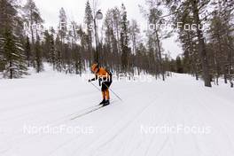 08.04.2022, Levi, Finland (FIN): Undefined athlete from Naeringsbanken competes - Visma Ski Classics Yllaes-Levi, Levi (FIN). www.nordicfocus.com. © Manzoni/NordicFocus. Every downloaded picture is fee-liable.