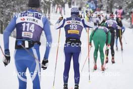 09.04.2022, Levi, Finland (FIN): Valtteri Haerkoenen (FIN), Lauro Braendli (SUI), Atle Smenes (NOR), Henrik Strand (SWE), (l-r) - Visma Ski Classics Yllaes-Levi, Levi (FIN). www.nordicfocus.com. © Manzoni/NordicFocus. Every downloaded picture is fee-liable.