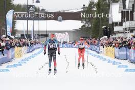 09.04.2022, Levi, Finland (FIN): Thomas Joly (NOR), Francesco Ferrari (ITA), (l-r) - Visma Ski Classics Yllaes-Levi, Levi (FIN). www.nordicfocus.com. © Manzoni/NordicFocus. Every downloaded picture is fee-liable.