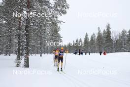 09.04.2022, Levi, Finland (FIN): Max Novak (SWE), Johannes Ekloef (SWE), (l-r) - Visma Ski Classics Yllaes-Levi, Levi (FIN). www.nordicfocus.com. © Manzoni/NordicFocus. Every downloaded picture is fee-liable.