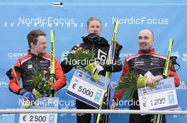 09.04.2022, Levi, Finland (FIN): Johan Hoel (NOR), Emil Persson (SWE), Andreas Nygaard (NOR), (l-r) - Visma Ski Classics Yllaes-Levi, Levi (FIN). www.nordicfocus.com. © Manzoni/NordicFocus. Every downloaded picture is fee-liable.