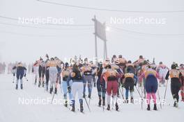 09.04.2022, Levi, Finland (FIN): Karin Weltert (SUI), Anni Huovinen (FIN), +559+, Amanda Yli-Futka (FIN), Sanni Pulkkinen (FIN), (l-r) - Visma Ski Classics Yllaes-Levi, Levi (FIN). www.nordicfocus.com. © Manzoni/NordicFocus. Every downloaded picture is fee-liable.