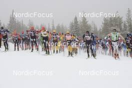 09.04.2022, Levi, Finland (FIN): Oskar Kardin (SWE), Andreas Nygaard (NOR), Johannes Ekloef (SWE), Max Novak (SWE), Tord Asle Gjerdalen (NOR), Stian Berg (NOR), (l-r) - Visma Ski Classics Yllaes-Levi, Levi (FIN). www.nordicfocus.com. © Manzoni/NordicFocus. Every downloaded picture is fee-liable.