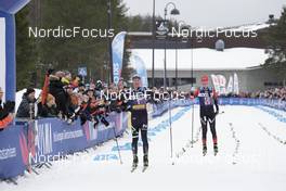 09.04.2022, Levi, Finland (FIN): Emil Persson (SWE), Johan Hoel (NOR), (l-r) - Visma Ski Classics Yllaes-Levi, Levi (FIN). www.nordicfocus.com. © Manzoni/NordicFocus. Every downloaded picture is fee-liable.