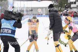 09.04.2022, Levi, Finland (FIN): Lina Korsgren (SWE), Ida Dahl (SWE), (l-r) - Visma Ski Classics Yllaes-Levi, Levi (FIN). www.nordicfocus.com. © Manzoni/NordicFocus. Every downloaded picture is fee-liable.
