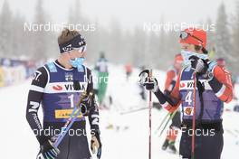 09.04.2022, Levi, Finland (FIN): Emil Persson (SWE), Oskar Kardin (SWE), (l-r) - Visma Ski Classics Yllaes-Levi, Levi (FIN). www.nordicfocus.com. © Manzoni/NordicFocus. Every downloaded picture is fee-liable.