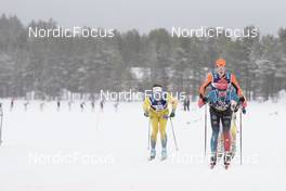 09.04.2022, Levi, Finland (FIN): Chris Jespersen (NOR), Bastien Poirrier (FRA), (l-r) - Visma Ski Classics Yllaes-Levi, Levi (FIN). www.nordicfocus.com. © Manzoni/NordicFocus. Every downloaded picture is fee-liable.