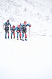 10.12.2022, Bad Gastein, Austria (AUT): Jeremy Royer (FRA), Thomas Joly (FRA), Paul Combey (FRA), Brice Milici (FRA), (l-r) - Visma Ski Classics Bad Gastein Pro Team Tempo - Bad Gastein (AUT). www.nordicfocus.com. © Reichert/NordicFocus. Every downloaded picture is fee-liable.