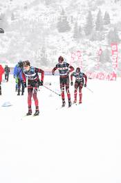 10.12.2022, Bad Gastein, Austria (AUT): Veli-Matti Raesaenen (FIN), Juuso Maekelae (GER), Miro Karppanen (FIN), (l-r) - Visma Ski Classics Bad Gastein Pro Team Tempo - Bad Gastein (AUT). www.nordicfocus.com. © Reichert/NordicFocus. Every downloaded picture is fee-liable.