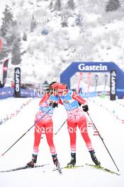 10.12.2022, Bad Gastein, Austria (AUT): Alessia De Zolt Ponte (ITA), Malin Boerjesjoe (SWE), (l-r) - Visma Ski Classics Bad Gastein Pro Team Tempo - Bad Gastein (AUT). www.nordicfocus.com. © Reichert/NordicFocus. Every downloaded picture is fee-liable.