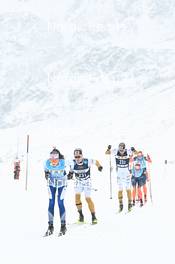 10.12.2022, Bad Gastein, Austria (AUT): Seraina Kaufmann (SUI), Morten Eide Pedersen (NOR), Joel Andersson (SWE), Silje Oyre Slind (NOR), Guro Jordheim (NOR), (l-r) - Visma Ski Classics Bad Gastein Pro Team Tempo - Bad Gastein (AUT). www.nordicfocus.com. © Reichert/NordicFocus. Every downloaded picture is fee-liable.