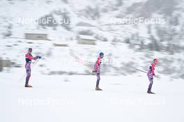 10.12.2022, Bad Gastein, Austria (AUT): Eivind Vold (NOR), Petter Nataas (NOR), Joergen Christoffer Myking (NOR), (l-r) - Visma Ski Classics Bad Gastein Pro Team Tempo - Bad Gastein (AUT). www.nordicfocus.com. © Reichert/NordicFocus. Every downloaded picture is fee-liable.