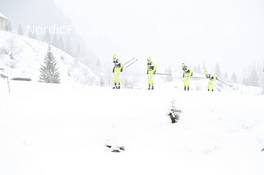 10.12.2022, Bad Gastein, Austria (AUT): Stefano Mich (ITA), Manuel Amhof (ITA), Rickard Ericsson (SWE), Emanuele Bosin (ITA), (l-r) - Visma Ski Classics Bad Gastein Pro Team Tempo - Bad Gastein (AUT). www.nordicfocus.com. © Reichert/NordicFocus. Every downloaded picture is fee-liable.