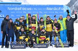 10.12.2022, Bad Gastein, Austria (AUT): Ida Dahl (SWE), Linn Soemskar (SWE), Frida Hallquist (SWE), Torgeir Sulen Hovland (NOR), Eddie Edstroem (SWE), Anton Mickelson Elvseth (SWE), (l-r) - Visma Ski Classics Bad Gastein Pro Team Tempo - Bad Gastein (AUT). www.nordicfocus.com. © Reichert/NordicFocus. Every downloaded picture is fee-liable.