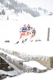 10.12.2022, Bad Gastein, Austria (AUT): Henning Lie (NOR), Jonas Bergli (NOR), Per Ingvar Tollehaug (NOR), (l-r) - Visma Ski Classics Bad Gastein Pro Team Tempo - Bad Gastein (AUT). www.nordicfocus.com. © Reichert/NordicFocus. Every downloaded picture is fee-liable.