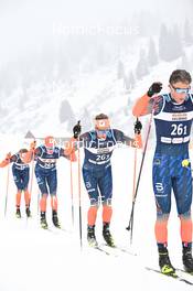 10.12.2022, Bad Gastein, Austria (AUT): Chris Andre Jespersen (NOR), Petter Stakston (NOR), Vebjorn Moen (NOR), (l-r) - Visma Ski Classics Bad Gastein Pro Team Tempo - Bad Gastein (AUT). www.nordicfocus.com. © Reichert/NordicFocus. Every downloaded picture is fee-liable.