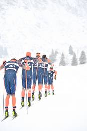 10.12.2022, Bad Gastein, Austria (AUT): Vebjorn Moen (NOR), Petter Stakston (NOR), Chris Andre Jespersen (NOR), Max Novak (SWE), Stian Hoelgaard (NOR), (l-r) - Visma Ski Classics Bad Gastein Pro Team Tempo - Bad Gastein (AUT). www.nordicfocus.com. © Reichert/NordicFocus. Every downloaded picture is fee-liable.