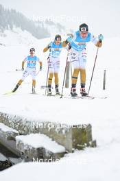 10.12.2022, Bad Gastein, Austria (AUT): Frida Erkers (SWE), Magni Smedas (NOR), Sofie Elebro (SWE), (l-r) - Visma Ski Classics Bad Gastein Pro Team Tempo - Bad Gastein (AUT). www.nordicfocus.com. © Reichert/NordicFocus. Every downloaded picture is fee-liable.