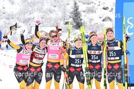 10.12.2022, Bad Gastein, Austria (AUT): Ida Palmberg (SWE), Lina Korsgren (SWE), Herman Paus (NOR), Johannes Ekloef (SWE), Alfred Buskqvist (SWE), Amund Riege (NOR), (l-r) - Visma Ski Classics Bad Gastein Pro Team Tempo - Bad Gastein (AUT). www.nordicfocus.com. © Reichert/NordicFocus. Every downloaded picture is fee-liable.