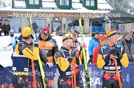 10.12.2022, Bad Gastein, Austria (AUT): Amund Riege (NOR), Johannes Ekloef (SWE), Alfred Buskqvist (SWE), (l-r) - Visma Ski Classics Bad Gastein Pro Team Tempo - Bad Gastein (AUT). www.nordicfocus.com. © Reichert/NordicFocus. Every downloaded picture is fee-liable.