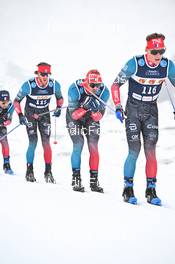 10.12.2022, Bad Gastein, Austria (AUT): Jeremy Royer (FRA), Thomas Joly (FRA), Paul Combey (FRA), (l-r) - Visma Ski Classics Bad Gastein Pro Team Tempo - Bad Gastein (AUT). www.nordicfocus.com. © Reichert/NordicFocus. Every downloaded picture is fee-liable.