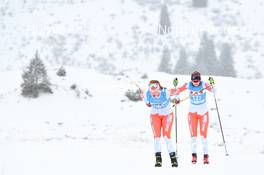 10.12.2022, Bad Gastein, Austria (AUT): Sigurd Sollien Hulbak (NOR), Jonathan Hedbys (SWE), (l-r) - Visma Ski Classics Bad Gastein Pro Team Tempo - Bad Gastein (AUT). www.nordicfocus.com. © Reichert/NordicFocus. Every downloaded picture is fee-liable.