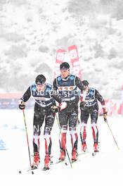10.12.2022, Bad Gastein, Austria (AUT): Joachim Thrane (DAN), Bjoern Toft (DAN), Sune Elmose (DAN) - Visma Ski Classics Bad Gastein Pro Team Tempo - Bad Gastein (AUT). www.nordicfocus.com. © Reichert/NordicFocus. Every downloaded picture is fee-liable.