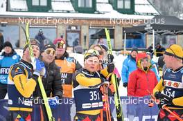 10.12.2022, Bad Gastein, Austria (AUT): Amund Riege (NOR), Johannes Ekloef (SWE), Alfred Buskqvist (SWE), (l-r) - Visma Ski Classics Bad Gastein Pro Team Tempo - Bad Gastein (AUT). www.nordicfocus.com. © Reichert/NordicFocus. Every downloaded picture is fee-liable.