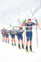 10.12.2022, Bad Gastein, Austria (AUT): Stian Hoelgaard (NOR), Max Novak (SWE), Chris Andre Jespersen (NOR), Petter Stakston (NOR), Vebjorn Moen (NOR), (l-r) - Visma Ski Classics Bad Gastein Pro Team Tempo - Bad Gastein (AUT). www.nordicfocus.com. © Reichert/NordicFocus. Every downloaded picture is fee-liable.