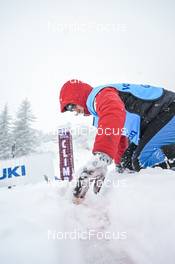 11.12.2022, Bad Gastein, Austria (AUT): Feature: crossing the climb line - Visma Ski Classics Bad Gastein Criterium - Bad Gastein (AUT). www.nordicfocus.com. © Reichert/NordicFocus. Every downloaded picture is fee-liable.
