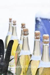 11.12.2022, Bad Gastein, Austria (AUT): feature: ceremony, champagner bottles - Visma Ski Classics Bad Gastein Criterium - Bad Gastein (AUT). www.nordicfocus.com. © Reichert/NordicFocus. Every downloaded picture is fee-liable.