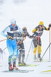 11.12.2022, Bad Gastein, Austria (AUT): Fabian Stocek (CZE), Torleif Syrstad (NOR), Johannes Ekloef (SWE), (l-r) - Visma Ski Classics Bad Gastein Criterium - Bad Gastein (AUT). www.nordicfocus.com. © Reichert/NordicFocus. Every downloaded picture is fee-liable.