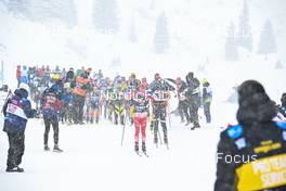 11.12.2022, Bad Gastein, Austria (AUT): Mauro Brigadoi (ITA), Alvar Myhlback (SWE), (l-r) - Visma Ski Classics Bad Gastein Criterium - Bad Gastein (AUT). www.nordicfocus.com. © Reichert/NordicFocus. Every downloaded picture is fee-liable.
