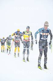 11.12.2022, Bad Gastein, Austria (AUT): Amund Riege (NOR), Emil Persson (SWE), Vetle Thyli (NOR), (l-r) - Visma Ski Classics Bad Gastein Criterium - Bad Gastein (AUT). www.nordicfocus.com. © Reichert/NordicFocus. Every downloaded picture is fee-liable.