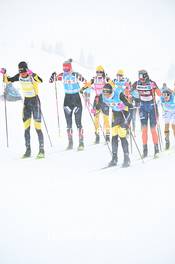 11.12.2022, Bad Gastein, Austria (AUT): Ida Dahl (SWE), Jenny Larsson (SWE), Ida Palmberg (SWE), Linn Soemskar (SWE), Astrid Oyre Slind (NOR), (l-r) - Visma Ski Classics Bad Gastein Criterium - Bad Gastein (AUT). www.nordicfocus.com. © Reichert/NordicFocus. Every downloaded picture is fee-liable.