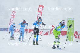 11.12.2022, Bad Gastein, Austria (AUT): Chiara Caminada (ITA), Laura Stichling (GER), Petra Hyncicova (CZE), (l-r) - Visma Ski Classics Bad Gastein Criterium - Bad Gastein (AUT). www.nordicfocus.com. © Reichert/NordicFocus. Every downloaded picture is fee-liable.