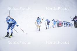 11.12.2022, Bad Gastein, Austria (AUT): Sofia Lindberg (SWE), Sofie Elebro (SWE), Merilin Juerisaar (EST), Frida Hallquist (SWE), Tereza Hujerova (CZE), (l-r) - Visma Ski Classics Bad Gastein Criterium - Bad Gastein (AUT). www.nordicfocus.com. © Reichert/NordicFocus. Every downloaded picture is fee-liable.