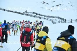 17.12.2022, Val Venosta, Italy (ITA): Ida Dahl (SWE), Astrid Oyre Slind (NOR), Karolina Hedenstroem (SWE), Kati Roivas (FIN), Ida Palmberg (SWE), (l-r) - Visma Ski Classics La Venosta Criterium - Val Venosta (ITA). www.nordicfocus.com. © Reichert/NordicFocus. Every downloaded picture is fee-liable.