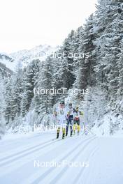 17.12.2022, Val Venosta, Italy (ITA): Frida Erkers (SWE), Linnea Johansson (SWE), Ida Palmberg (SWE), (l-r) - Visma Ski Classics La Venosta Criterium - Val Venosta (ITA). www.nordicfocus.com. © Reichert/NordicFocus. Every downloaded picture is fee-liable.