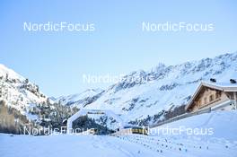 17.12.2022, Val Venosta, Italy (ITA): feature: finish area, mountain view, Melago Alm - Visma Ski Classics La Venosta Criterium - Val Venosta (ITA). www.nordicfocus.com. © Reichert/NordicFocus. Every downloaded picture is fee-liable.