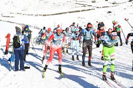 17.12.2022, Val Venosta, Italy (ITA): Lorenzo Busin (ITA), Antoine Auger (FRA), Jiri Pliska (CZE), (l-r) - Visma Ski Classics La Venosta Criterium - Val Venosta (ITA). www.nordicfocus.com. © Reichert/NordicFocus. Every downloaded picture is fee-liable.