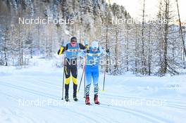 17.12.2022, Val Venosta, Italy (ITA): Torgeir Sulen Hovland (NOR), Fabian Stocek (CZE), (l-r) - Visma Ski Classics La Venosta Criterium - Val Venosta (ITA). www.nordicfocus.com. © Reichert/NordicFocus. Every downloaded picture is fee-liable.